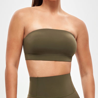 Strapless Sports Bra - Combat Green