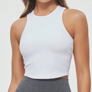 Padded Workout Tank - White