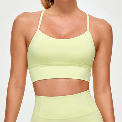 Workout Sports Bra - Light Yellow