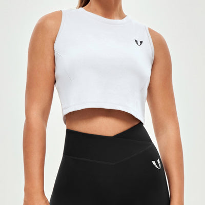 Athletic Crop Top - White