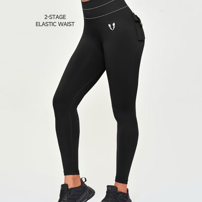 Seamless Cargo Leggings - Black