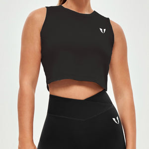Athletic Crop Top - Black