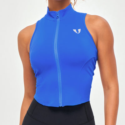 ZIP TANK TOP - Blue