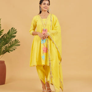 Sunshine Yellow Short Kurta Set