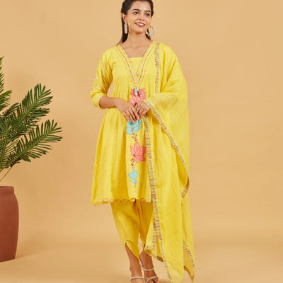 Sunshine Yellow Short Kurta Set