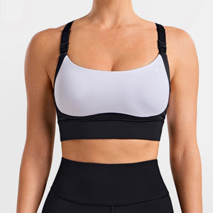 Vivid Fit Sports Bra - Black and White