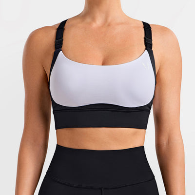Vivid Fit Sports Bra - Black and White