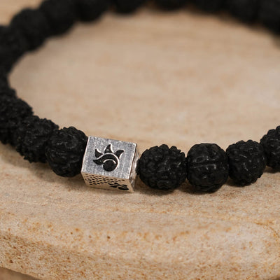 Black Rudraksha Beads Bracelet