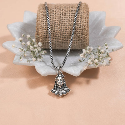 Adiyogi Pendant with Chain Silver 92.5