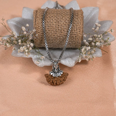Adiyogi Pendant 1 Mukhi Rudraksha With Chain