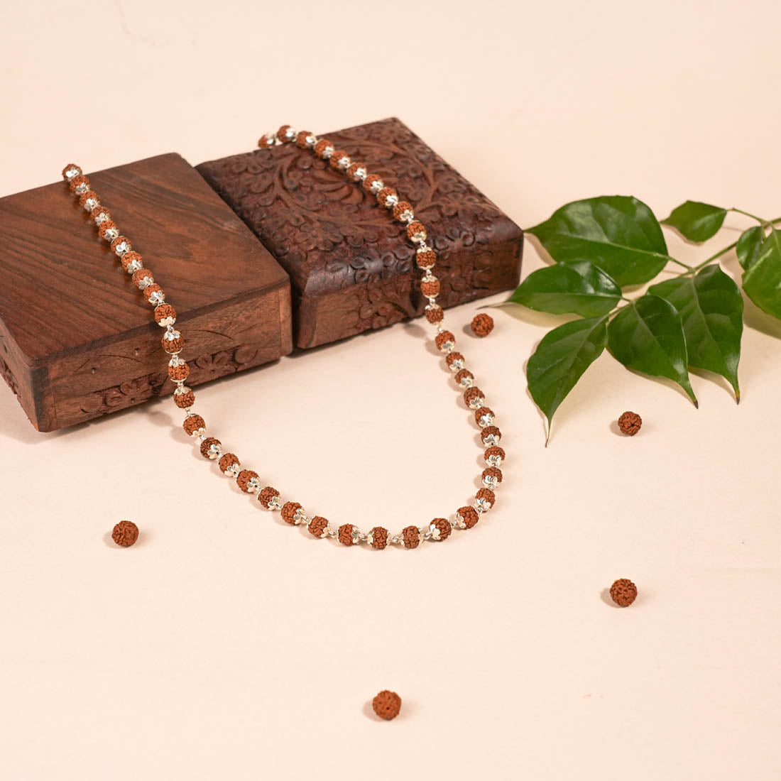 Rudraksha Silver Mala ( 8 – 9 mm Rudraksha Size)