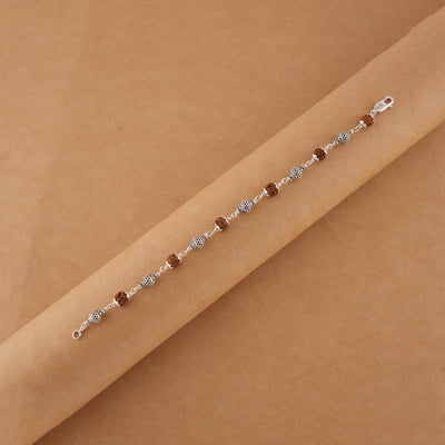 Rudraksha Bracelet for Men Silver (Alternate)