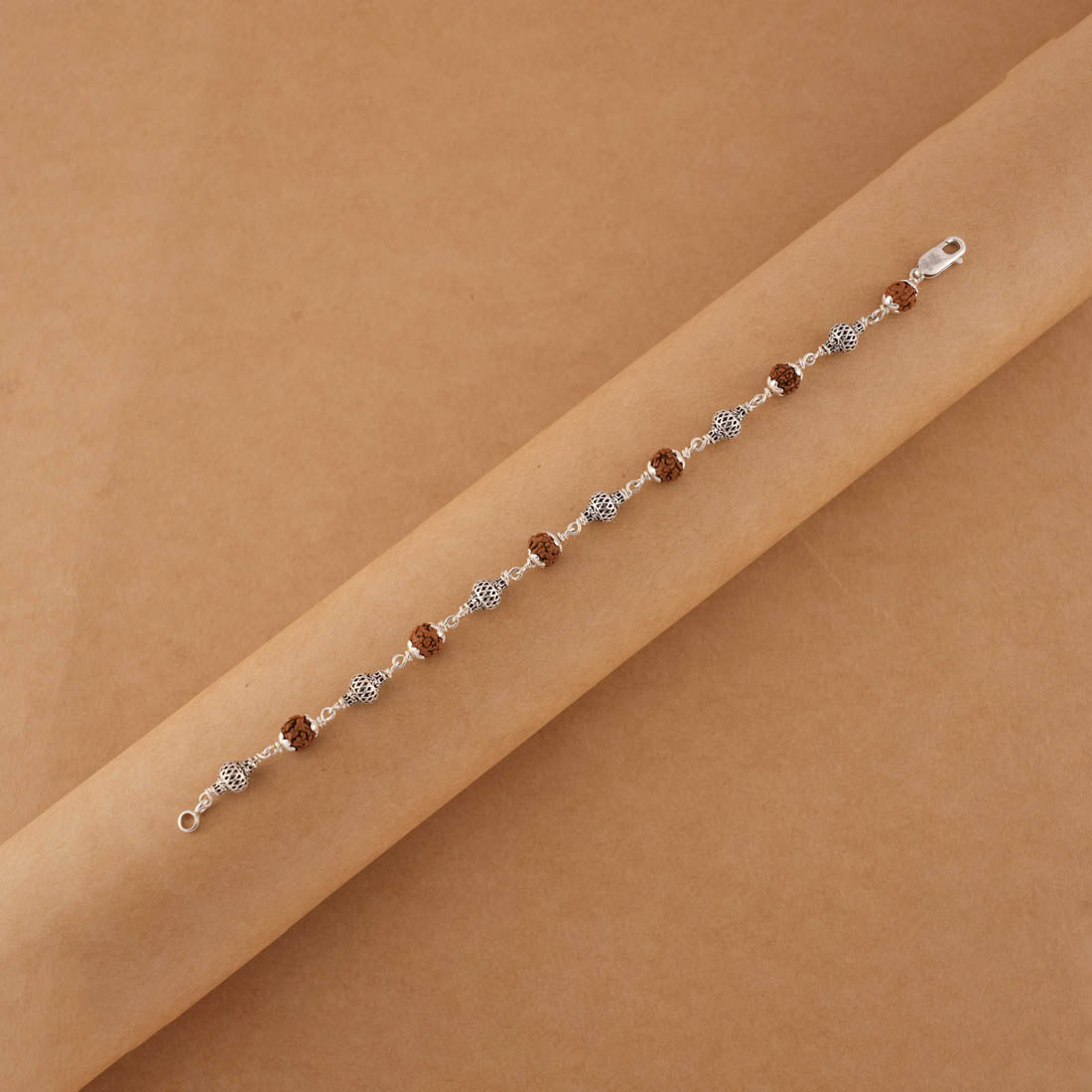 Rudraksha Bracelet for Men Silver (Alternate)