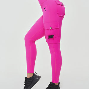 Cargo Fitness Leggings - Fuchsia