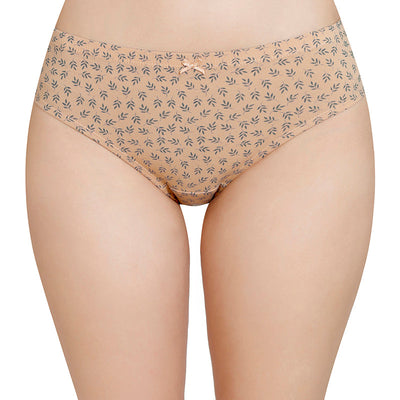 Inner Elastic Printed Mid Rise Bikini Panty (Pack of 3)