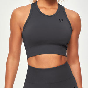Seamless Padded Tank - Lava Gray