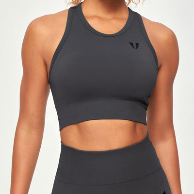 Seamless Padded Tank - Lava Gray
