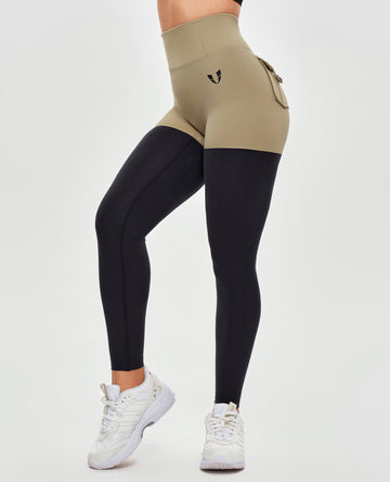 Beige and Black