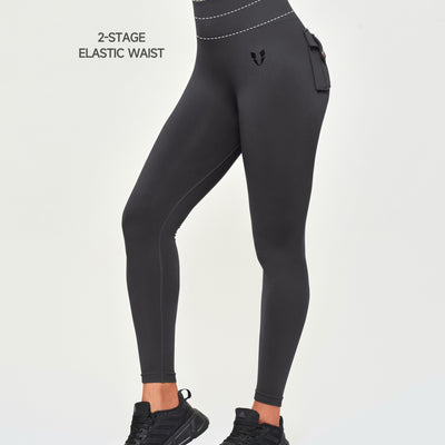 Seamless Cargo Leggings - Lava Gray