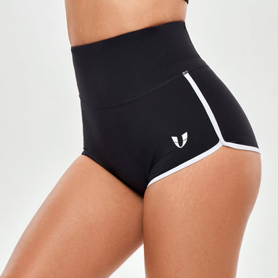 High Waist Short Shorts - Black