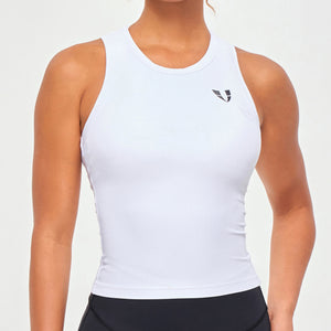 Ribbed Workout Tank - White