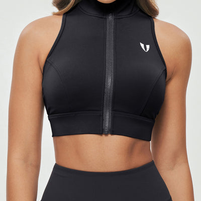 Full Zip Padded Tank - Black