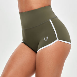 High Waist Short Shorts - Moss Green