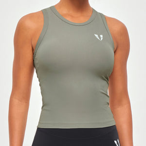 Ribbed Workout Tank - Smoke Blue
