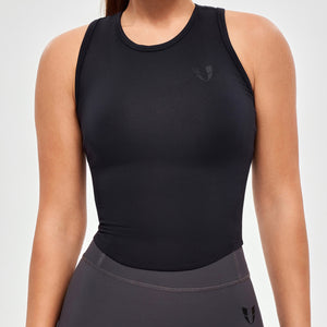 Round Neck Sports Tank - Black