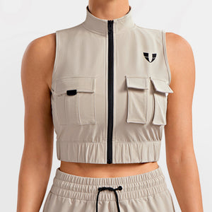 Cargo Power Moto top - Apricot Gray