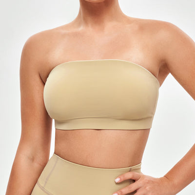 Strapless Sports Bra - Khaki Yellow