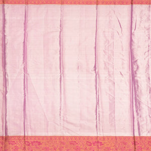 Baby Pink Handloom Kanchipuram Silk Saree With Zari Motifs