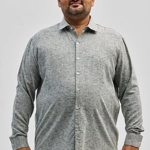 Grey Linen Blend Shirt