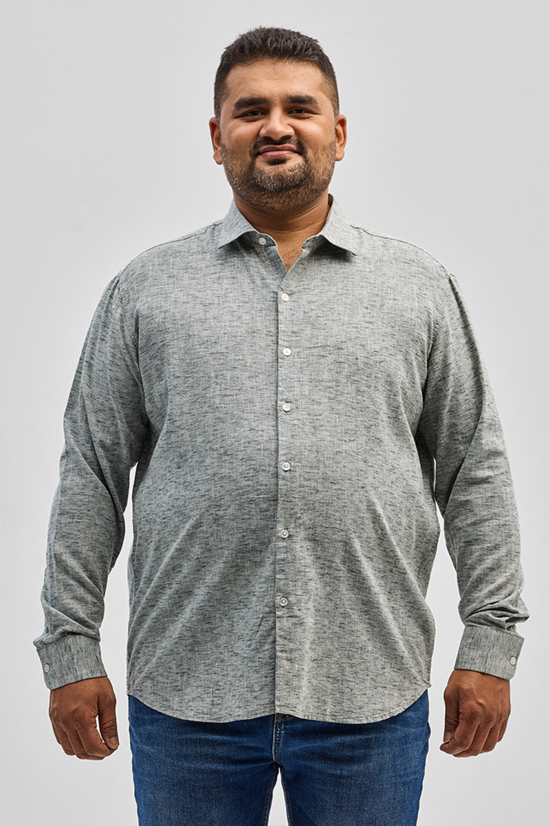 Grey Linen Blend Shirt