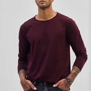 Maroon Stretch Full Sleeve T-Shirt