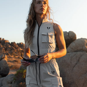 Cargo Power Moto top - Apricot Gray
