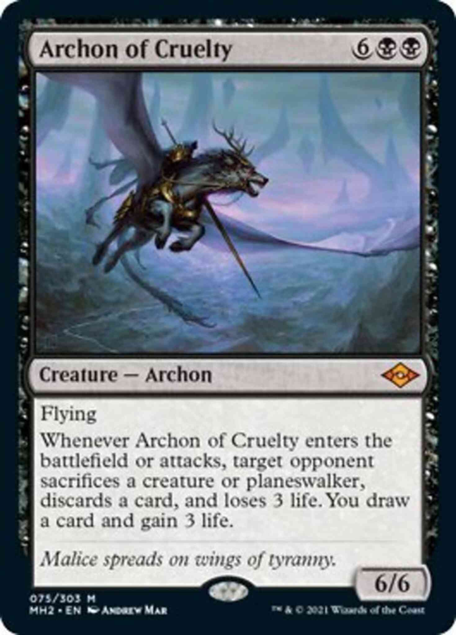 Archon of Cruelty [75] [Modern Horizons 2] [Non-Foil]