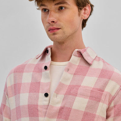 Pink Flannel Checks Overshirt