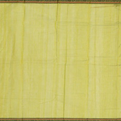 Cardamom Green Handloom Kanchi Cotton Saree With Checks & Square Motifs