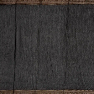 Black Woven Chanderi Cotton Saree With Printed Mango Motifs