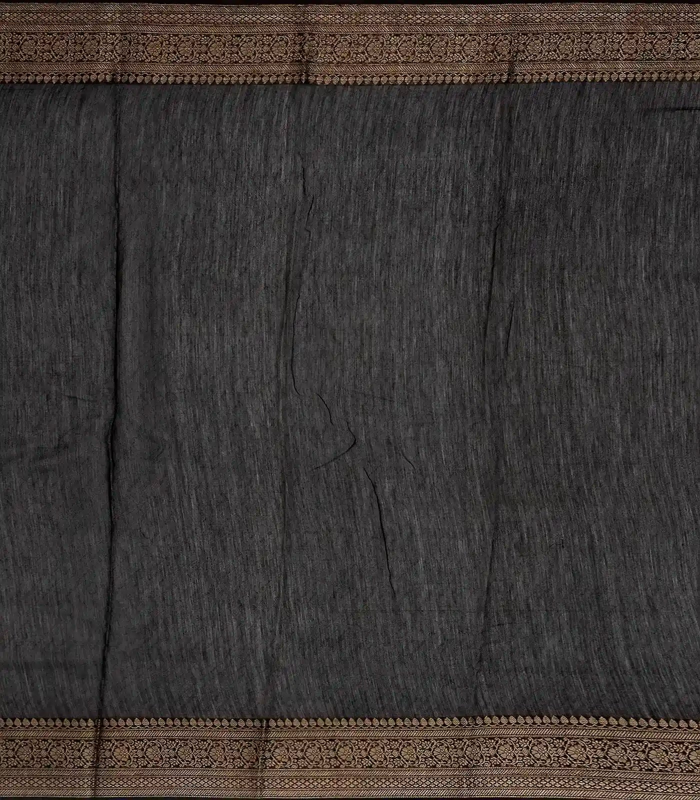 Black Woven Chanderi Cotton Saree With Printed Mango Motifs