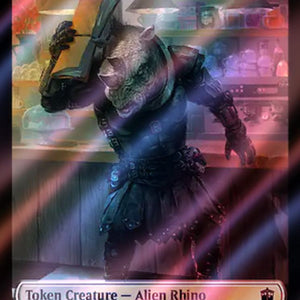 Alien Rhino Token (35) // Clue Token (54) [Universes Beyond: Doctor Who: Tokens] [Surge Foil]