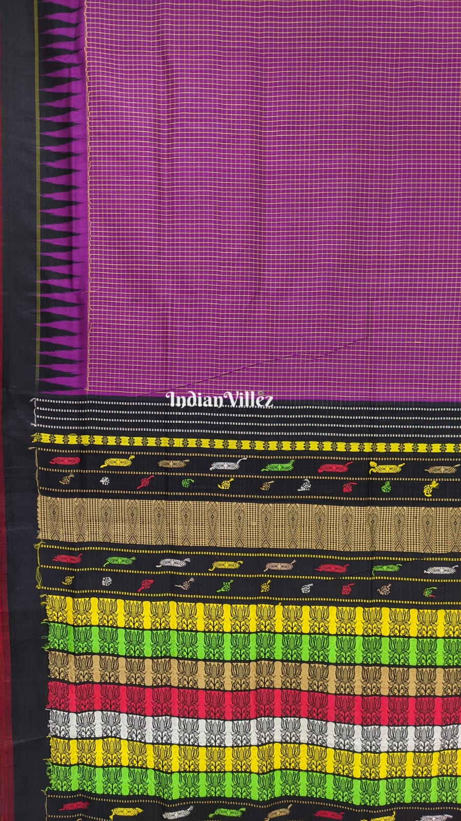 Purple Ramachandrapedi Gopalpur Tussar Silk Saree