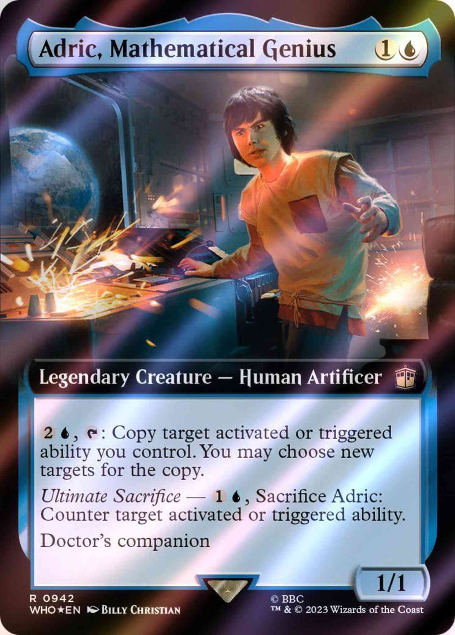Adric, Mathematical Genius [942] [Extended Art] [Universes Beyond: Doctor Who] [Surge Foil]