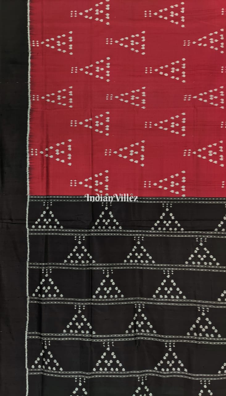 Maroon Jhoti Odisha Handloom Contemporary Silk Saree