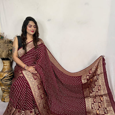 Modal Silk Leheriya Print Saree