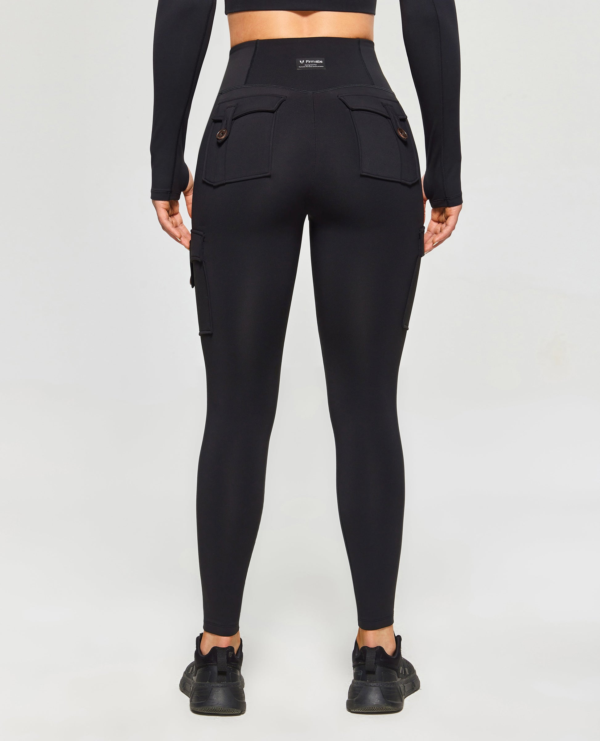 PowerMove Thermal Fleece Cargo Leggings - Black