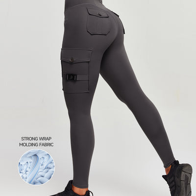 Cargo Fitness Leggings Plus - Elephant Grey