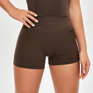 V-waist Cargo Shorts Plus-Dark Brown