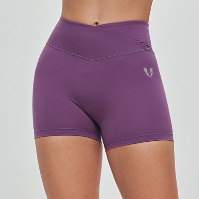 V-waist Cargo Shorts - Purple